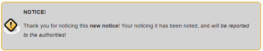 Screenshot of the infobox custom block output with icon styling.