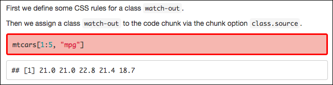 Screenshot of a code chunk styled with a light pink background and thick red border.